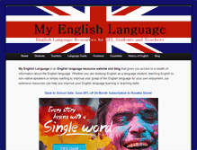 Tablet Screenshot of myenglishlanguage.com